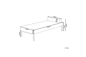 Hagerso Sjeselong 178 cm - Svart/Hvit - Møbler - Sofaer - Dagsenger