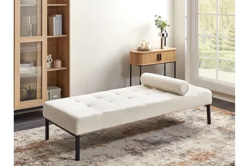 Hagerso Sjeselong 178 cm - Svart/Hvit - Møbler - Sofaer - Dagsenger