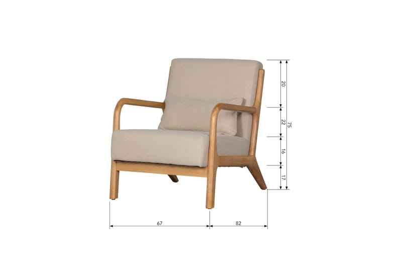 Highly Lenestol - Natur - Møbler - Stoler & lenestoler - Lenestoler