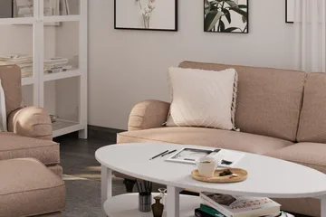 Howard Classic Lenestol med Fotskammel - Mørk beige - Møbler - Stoler & lenestoler - Lenestoler - Lenestol med fotskammel