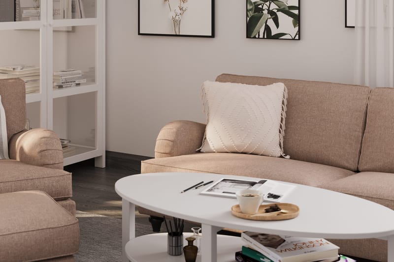 Howard Classic Lenestol med Fotskammel - Mørk beige - Møbler - Stoler & lenestoler - Lenestoler - Lenestol med fotskammel