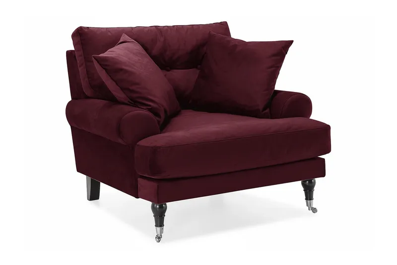 Andrew Fløyelslenestol, Lilla/Krom