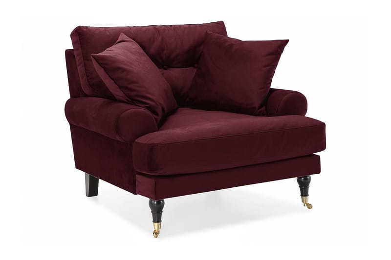 Andrew Fløyelslenestol - Lilla/Messing - Møbler - Stoler & lenestoler - Lenestoler - Howard lenestol