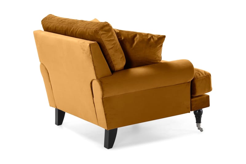 Andrew Lenestol Fløyel - Amber/Krom - Møbler - Stoler & lenestoler - Lenestoler - Howard lenestol