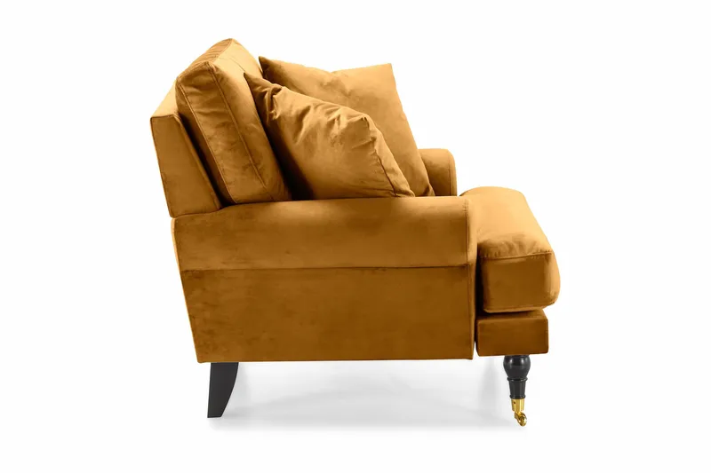 Andrew Lenestol Fløyel - Amber/Messing - Møbler - Stoler & lenestoler - Lenestoler - Howard lenestol