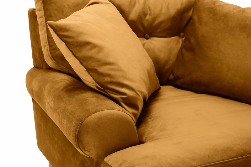 Andrew Lenestol Fløyel - Amber/Messing - Møbler - Stoler & lenestoler - Lenestoler - Howard lenestol