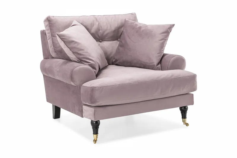 Andrew Lenestol Fløyel - Lilla/Messing - Møbler - Stoler & lenestoler - Lenestoler - Howard lenestol