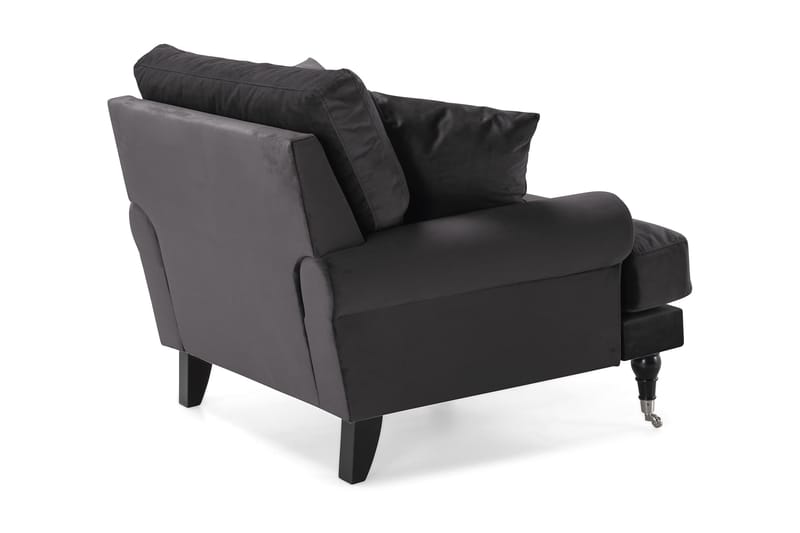 Andrew Lenestol Fløyel - Mørkegrå/Krom - Møbler - Stoler & lenestoler - Lenestoler - Howard lenestol