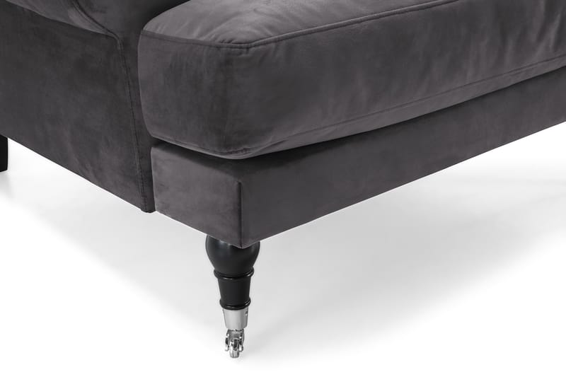 Andrew Lenestol Fløyel - Mørkegrå/Krom - Møbler - Stoler & lenestoler - Lenestoler - Howard lenestol