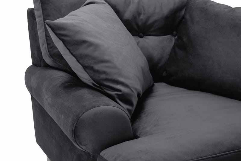 Andrew Lenestol Fløyel - Mørkegrå/Krom - Møbler - Stoler & lenestoler - Lenestoler - Howard lenestol