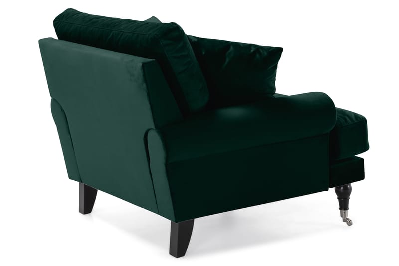 Andrew Lenestol Fløyel - Mørkegrønn/Krom - Møbler - Stoler & lenestoler - Lenestoler - Howard lenestol