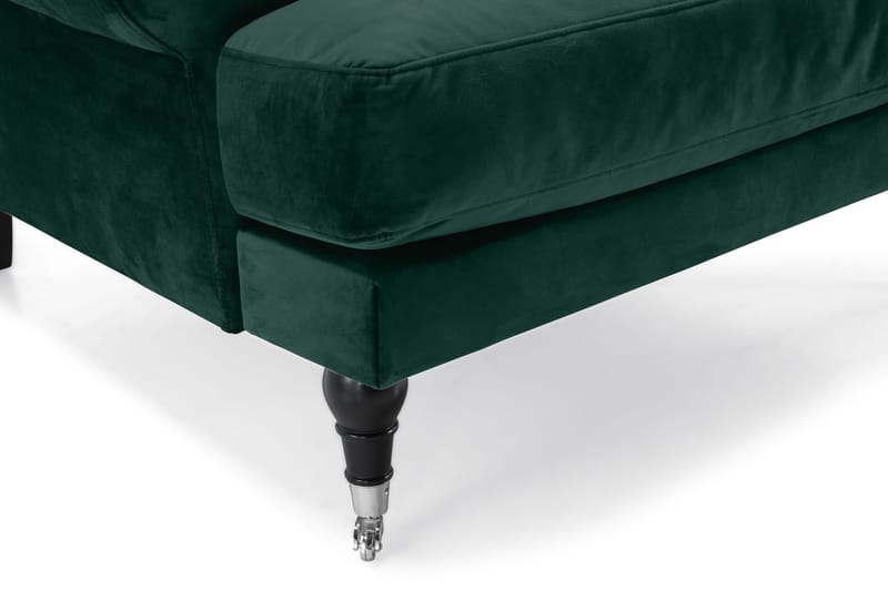 Andrew Lenestol Fløyel - Mørkegrønn/Krom - Møbler - Stoler & lenestoler - Lenestoler - Howard lenestol