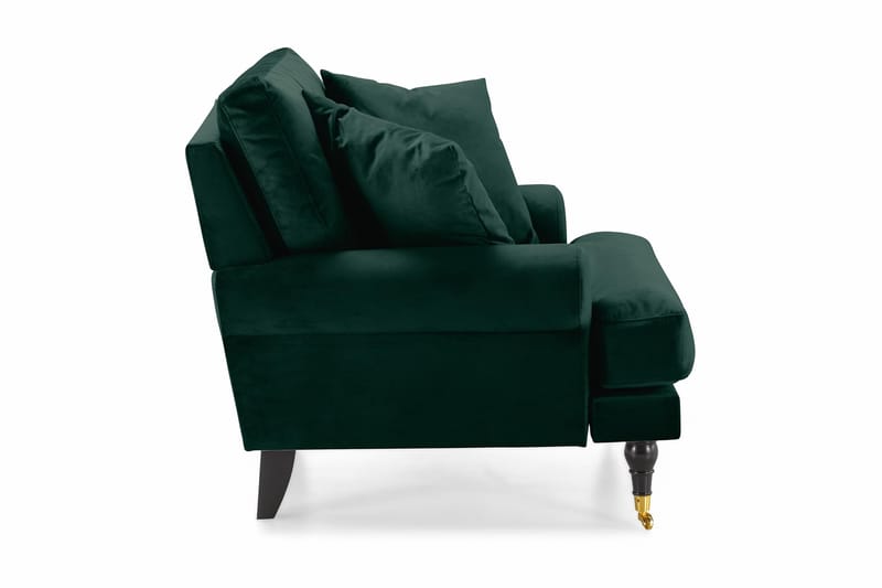 Andrew Lenestol Fløyel - Mørkegrønn/Messing - Møbler - Stoler & lenestoler - Lenestoler - Howard lenestol