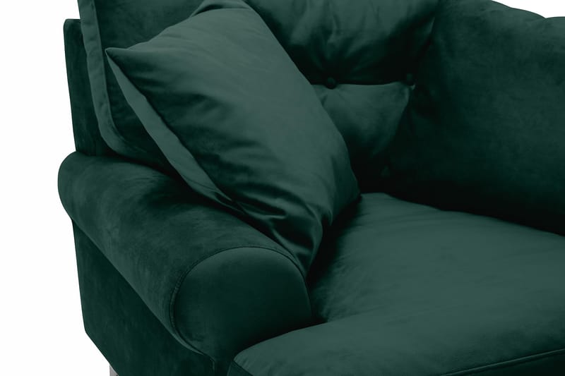 Andrew Lenestol Fløyel - Mørkegrønn/Messing - Møbler - Stoler & lenestoler - Lenestoler - Howard lenestol