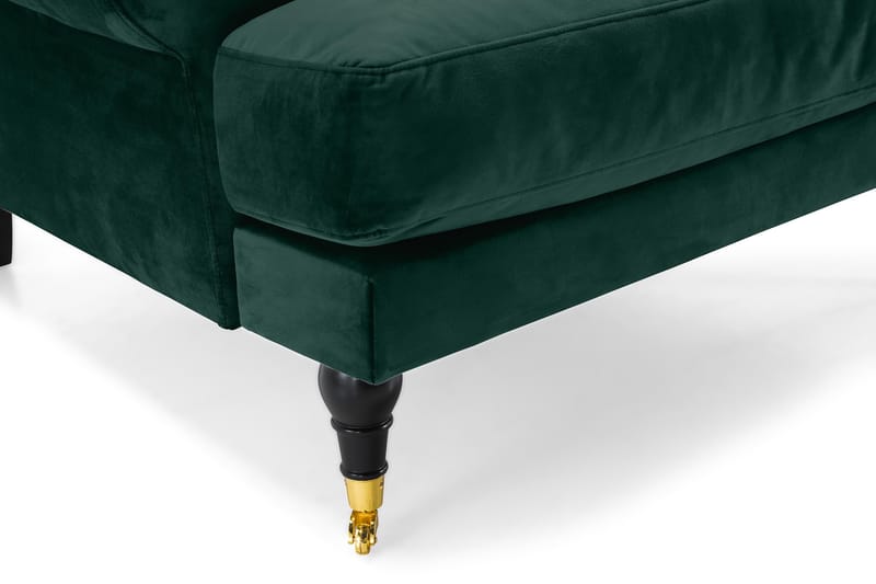 Andrew Lenestol Fløyel - Mørkegrønn/Messing - Møbler - Stoler & lenestoler - Lenestoler - Howard lenestol