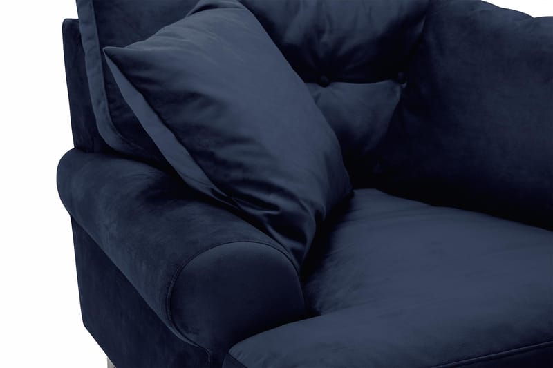 Andrew Lenestol Fløyel - Midnattsblå/Krom - Møbler - Stoler & lenestoler - Lenestoler - Howard lenestol