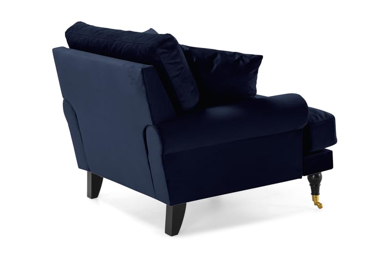 Andrew Lenestol Fløyel - Midnattsblå/Messing - Møbler - Stoler & lenestoler - Lenestoler - Howard lenestol
