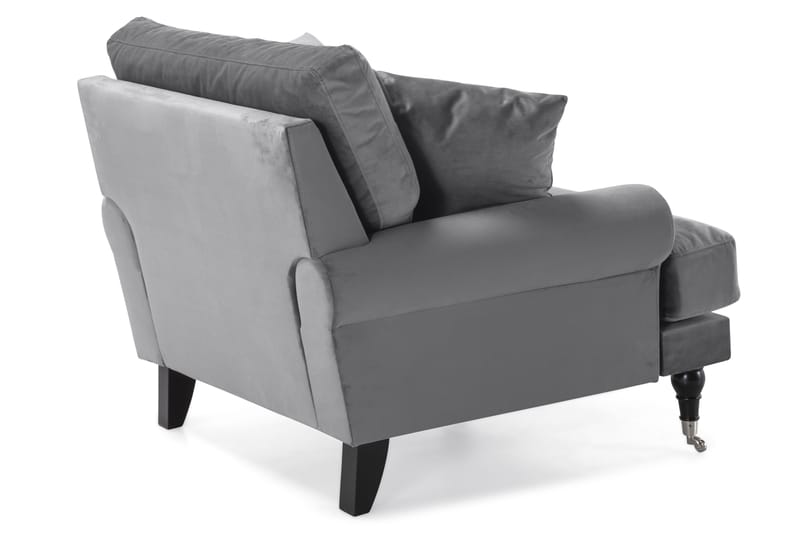 Andrew Lenestol Fløyel - Sølvgrå/Krom - Møbler - Stoler & lenestoler - Lenestoler - Howard lenestol