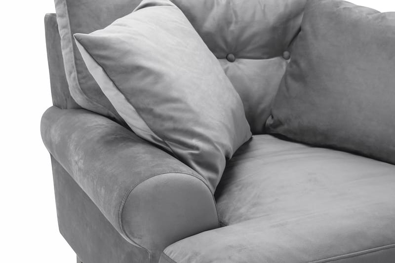 Andrew Lenestol Fløyel - Sølvgrå/Messing - Møbler - Stoler & lenestoler - Lenestoler - Howard lenestol