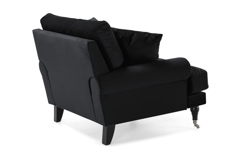 Andrew Lenestol Fløyel - Svart/Krom - Møbler - Stoler & lenestoler - Lenestoler - Howard lenestol