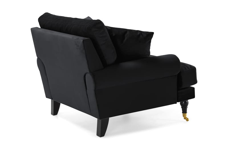 Andrew Lenestol Fløyel - Svart/Messing - Møbler - Stoler & lenestoler - Lenestoler - Howard lenestol