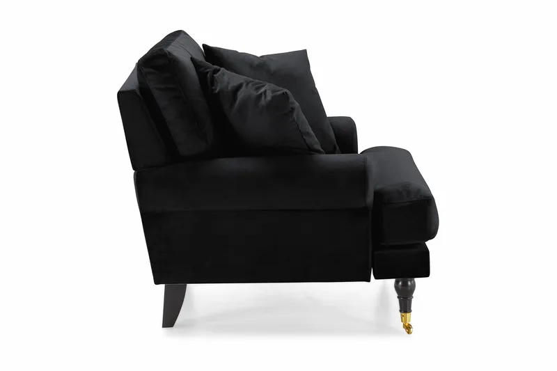 Andrew Lenestol Fløyel - Svart/Messing - Møbler - Stoler & lenestoler - Lenestoler - Howard lenestol