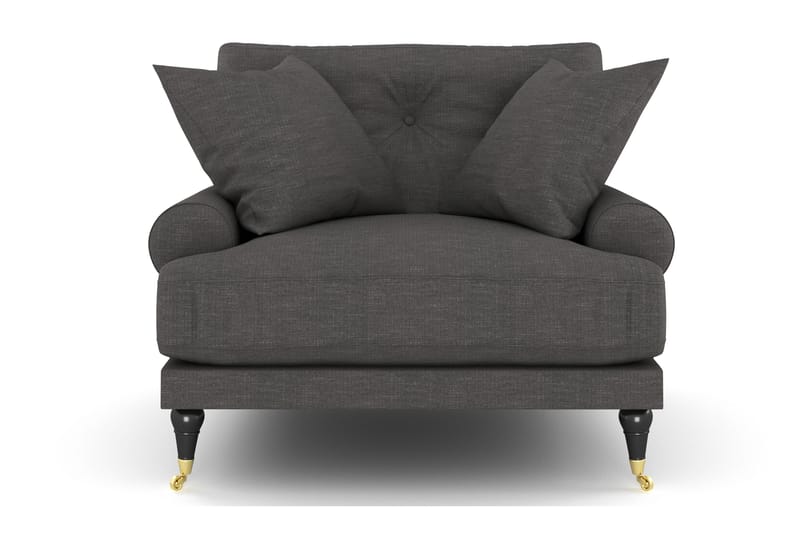 Andrew Lenestol - Mørkegrå/Messing - Møbler - Stoler & lenestoler - Lenestoler - Howard lenestol