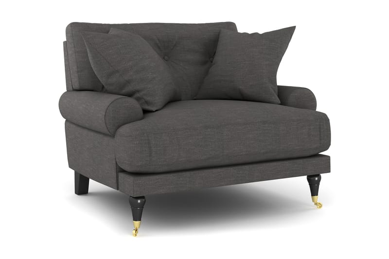 Andrew Lenestol - Mørkegrå/Messing - Møbler - Stoler & lenestoler - Lenestoler - Howard lenestol