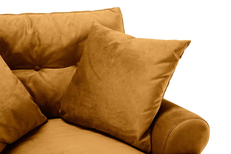 Andrew Lenestol med Fotskammel Fløyel - Amber/Krom - Møbler - Stoler & lenestoler - Lenestoler - Howard lenestol