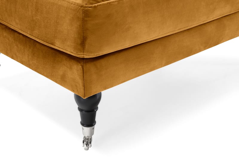 Andrew Lenestol med Fotskammel Fløyel - Amber/Krom - Møbler - Stoler & lenestoler - Lenestoler - Howard lenestol