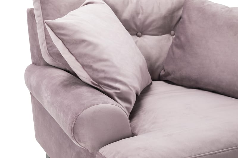 Andrew Lenestol med Fotskammel Fløyel - Lilla/Krom - Møbler - Stoler & lenestoler - Lenestoler - Howard lenestol