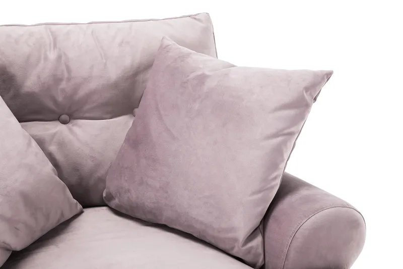 Andrew Lenestol med Fotskammel Fløyel - Lilla/Krom - Møbler - Stoler & lenestoler - Lenestoler - Howard lenestol