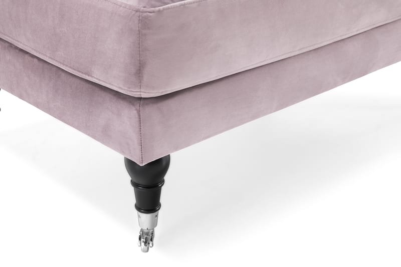 Andrew Lenestol med Fotskammel Fløyel - Lilla/Krom - Møbler - Stoler & lenestoler - Lenestoler - Howard lenestol