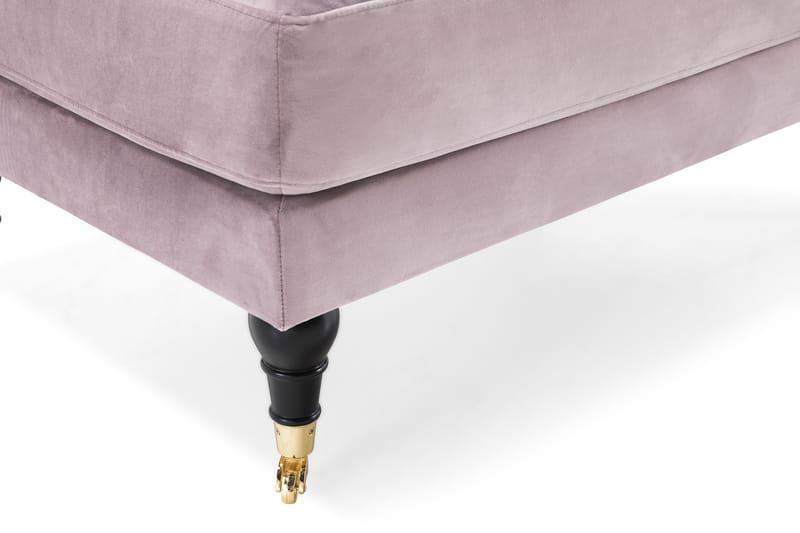 Andrew Lenestol med Fotskammel Fløyel - Lilla/Messing - Møbler - Stoler & lenestoler - Lenestoler - Howard lenestol