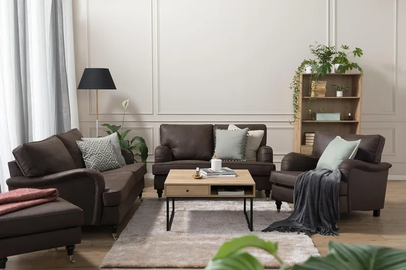 Howard Classic Lenestol Kunstlær - Vintage Brun - Møbler - Stoler & lenestoler - Lenestoler - Howard lenestol