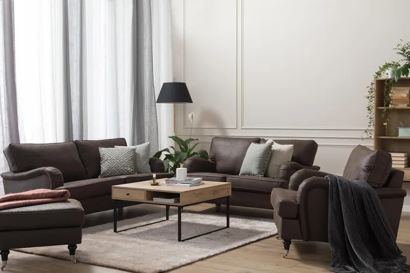 Howard Classic Lenestol Kunstlær - Vintage Brun - Møbler - Stoler & lenestoler - Lenestoler - Howard lenestol