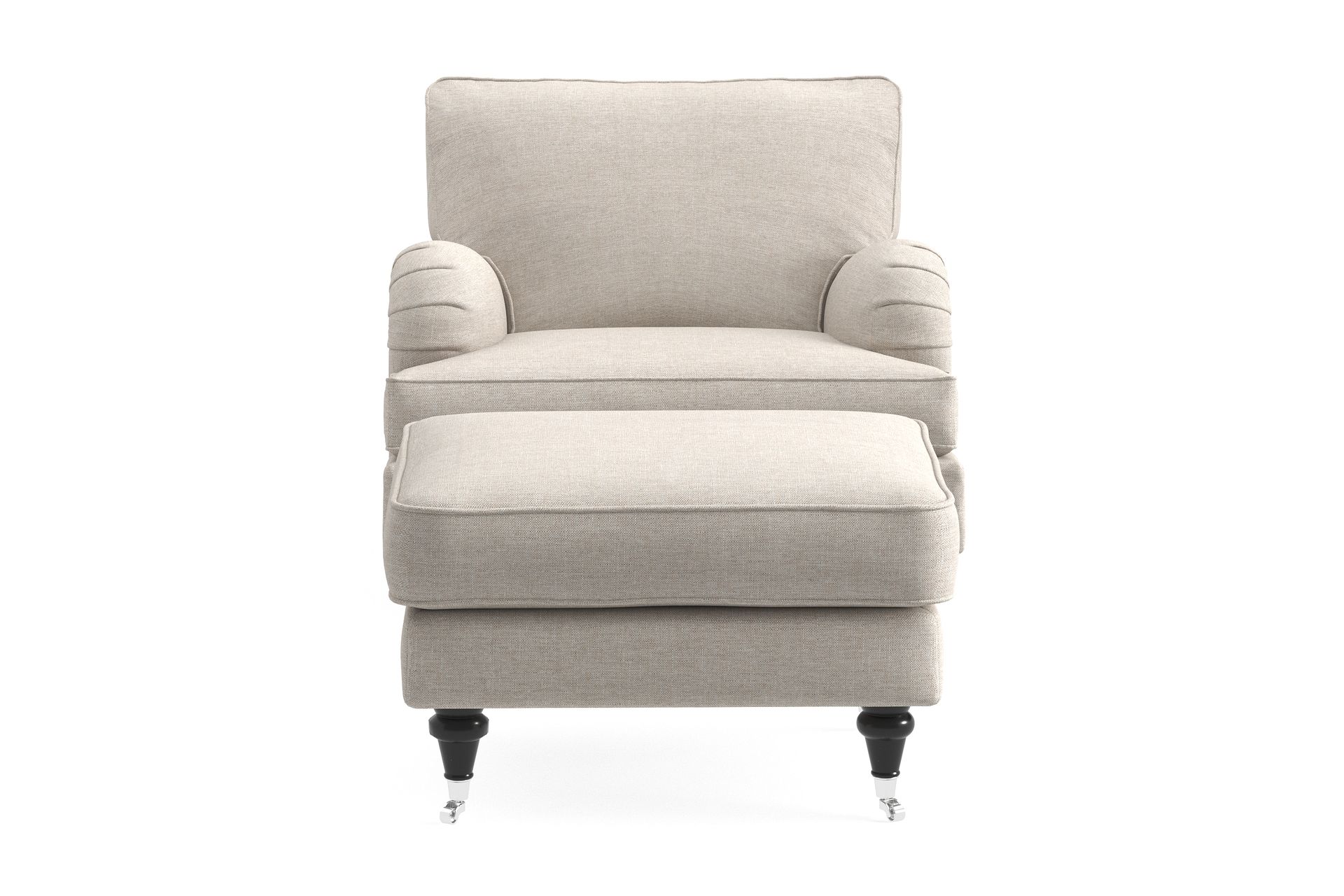 Howard Classic Lenestol med Fotskammel - Beige - Møbler - Stoler & lenestoler - Lenestoler - Howard lenestol