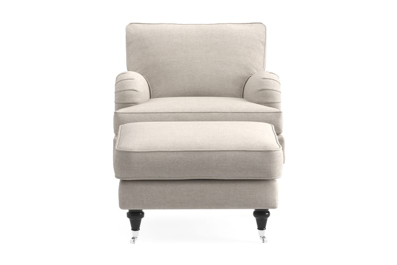 Howard Classic Lenestol med Fotskammel - Beige - Møbler - Stoler & lenestoler - Lenestoler - Howard lenestol