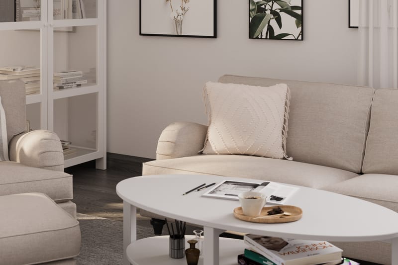Howard Classic Lenestol med Fotskammel - Beige - Møbler - Stoler & lenestoler - Lenestoler - Howard lenestol