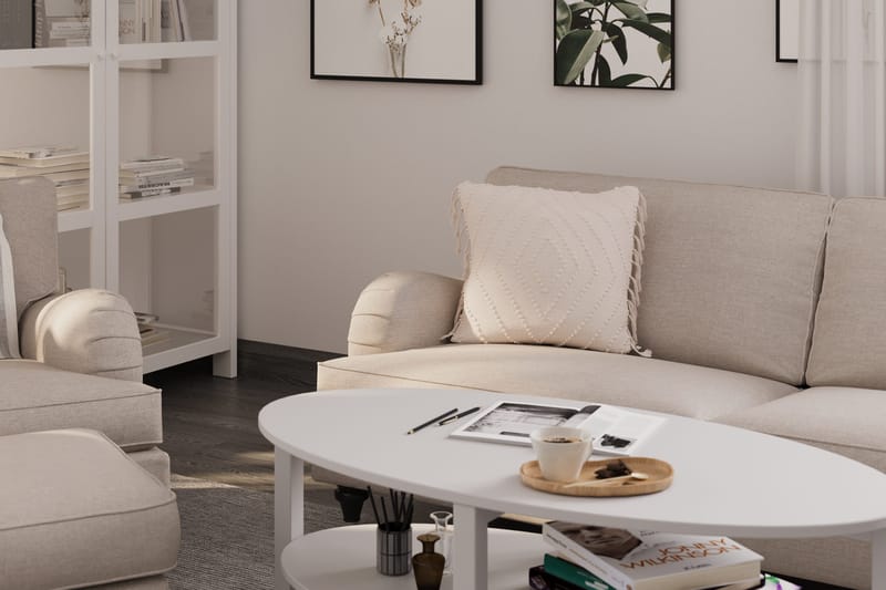 Howard Classic Lenestol med Fotskammel - Beige - Møbler - Stoler & lenestoler - Lenestoler - Howard lenestol