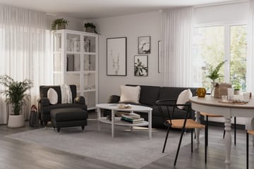 Howard Classic Lenestol med Fotskammel - Mørk grå - Møbler - Stoler & lenestoler - Lenestoler - Howard lenestol
