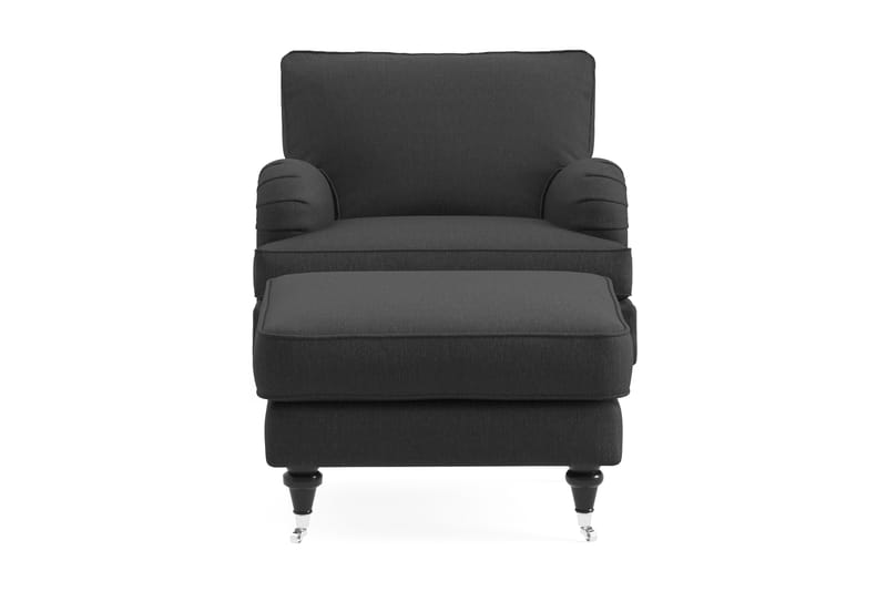 Howard Classic Lenestol med Fotskammel - Mørk grå - Møbler - Stoler & lenestoler - Lenestoler - Howard lenestol
