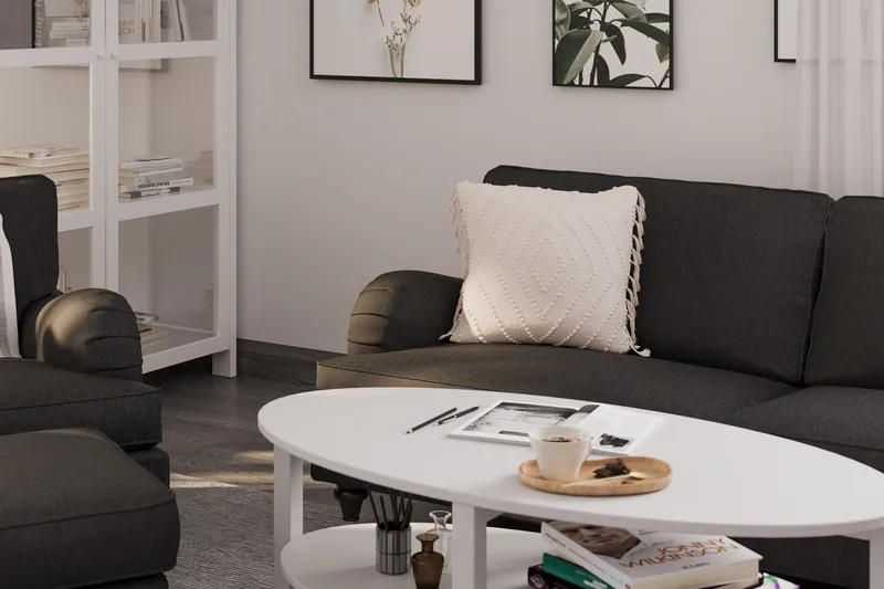 Howard Classic Lenestol med Fotskammel - Mørk grå - Møbler - Stoler & lenestoler - Lenestoler - Howard lenestol