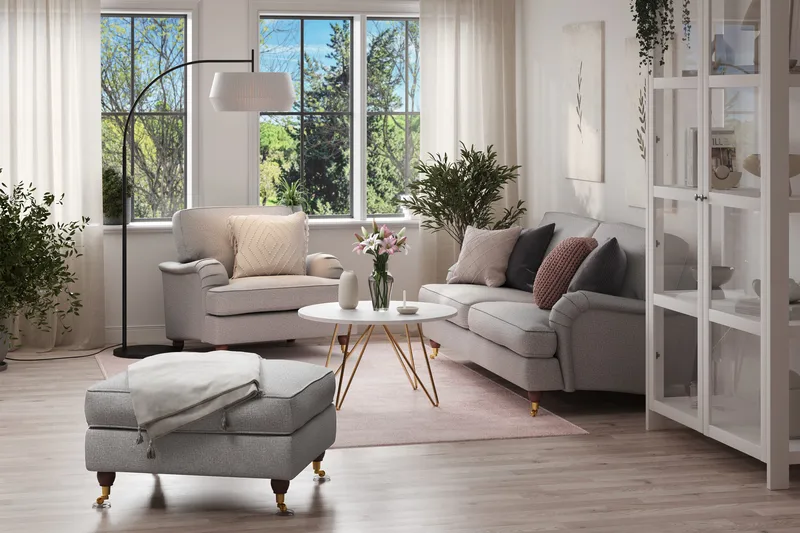 Howard Lyx Lenestol - Grå - Møbler - Stoler & lenestoler - Lenestoler - Howard lenestol