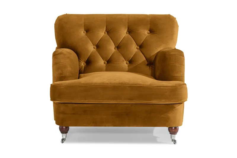 Howard Riviera Fløyelslenestol - Amber - Møbler - Stoler & lenestoler - Lenestoler - Howard lenestol