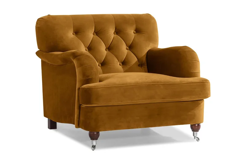 Howard Riviera Fløyelslenestol - Amber - Møbler - Stoler & lenestoler - Lenestoler - Howard lenestol