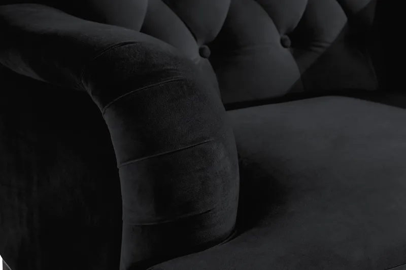 Howard Riviera Fløyelslenestol - Svart - Møbler - Stoler & lenestoler - Lenestoler - Howard lenestol