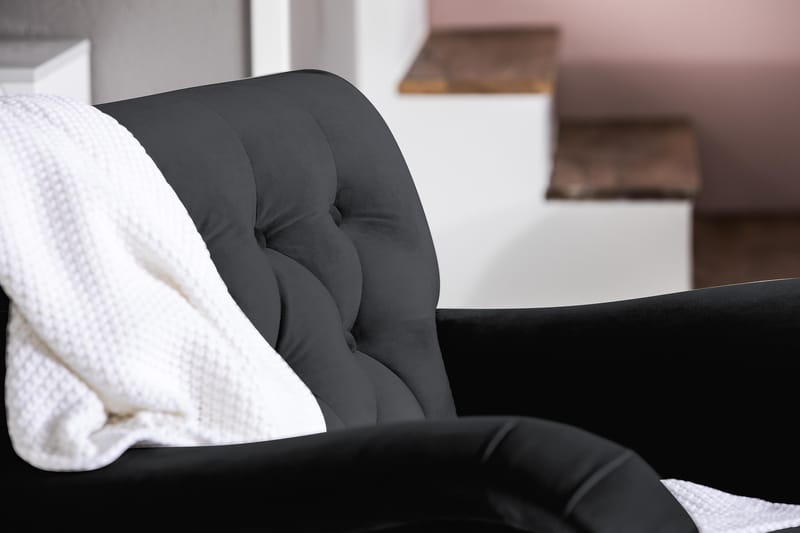 Howard Riviera Fløyelslenestol - Svart - Møbler - Stoler & lenestoler - Lenestoler - Howard lenestol