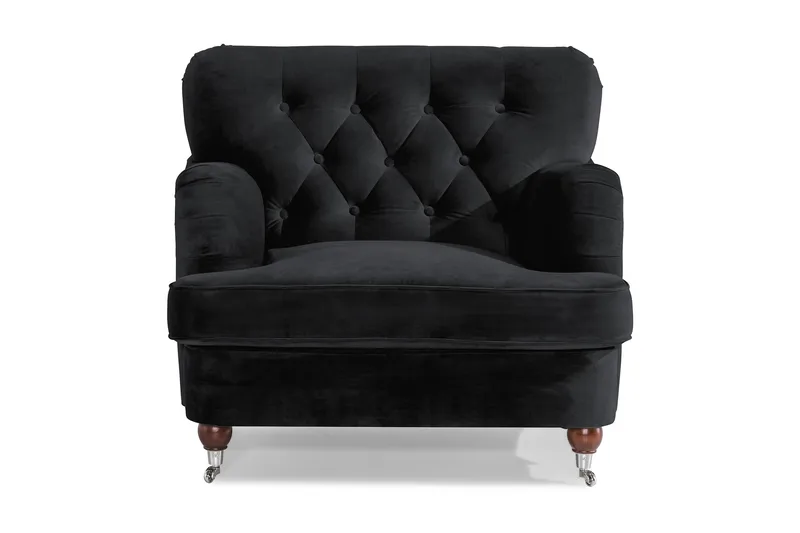 Howard Riviera Fløyelslenestol - Svart - Møbler - Stoler & lenestoler - Lenestoler - Howard lenestol