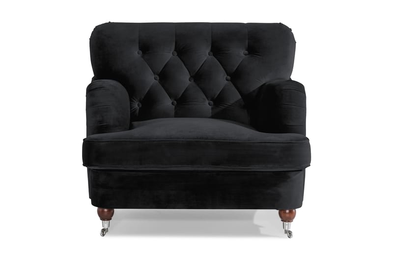 Howard Riviera Fløyelslenestol - Svart - Møbler - Stoler & lenestoler - Lenestoler - Howard lenestol